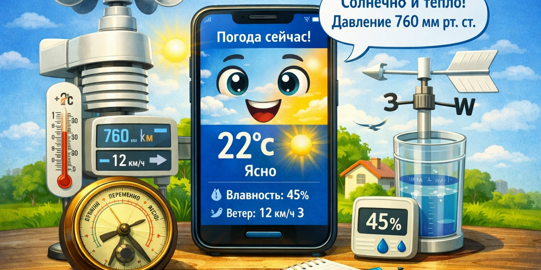 🌦️ Секретная метеостанция в кармане: как смартфон сам расскажет о погоде