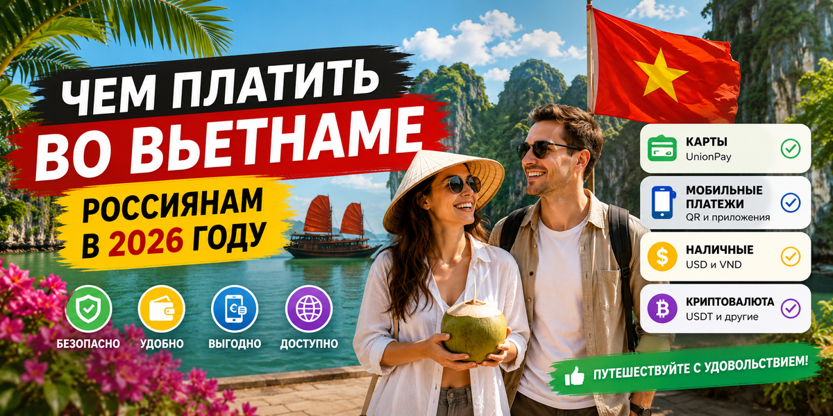 Чем платить во Вьетнаме россиянам в 2026 году