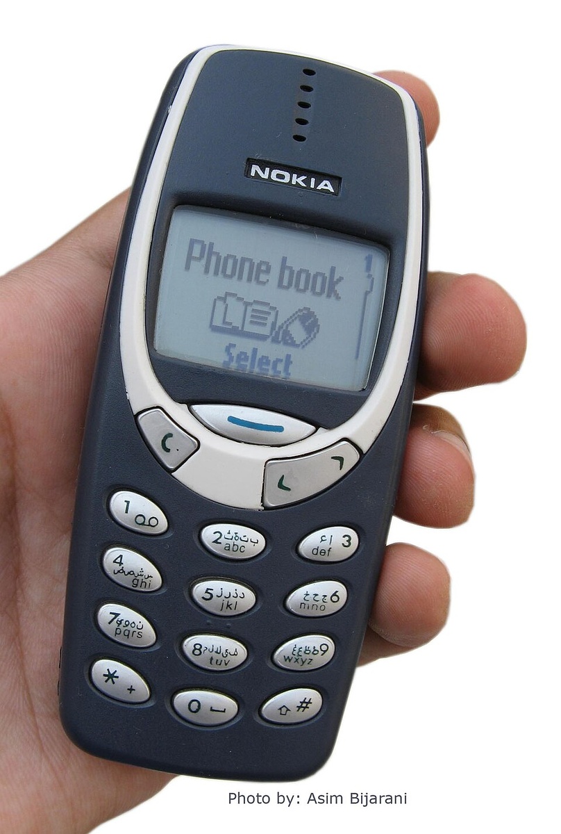 Автор: Asim Bijarani / Лицензия: CC BY 2.0 / Источник: https://commons.wikimedia.org/wiki/File:Nokia_3310_(6039229981).jpg