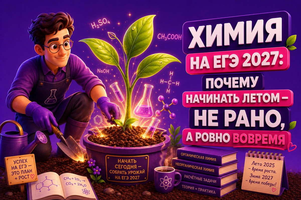 Химия на ЕГЭ 2027: почему начинать летом — не рано, а ровно вовремя
