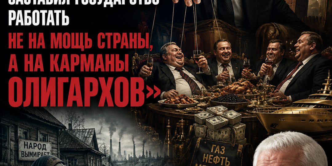 Владимир Илюхин о нашем Гаранте: «Путин заставил государство работать не на мощь страны, а на карманы олигархов»