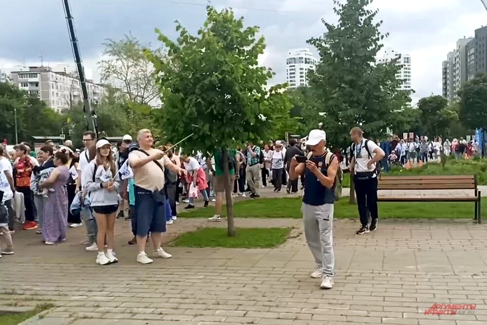    Старт «Марша к Победе!» в Москве. Фото: АиФ/ Юрий Алеманов