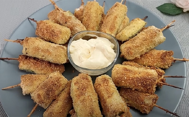 Кабачки почти как шашлык: просто и очень вкусно