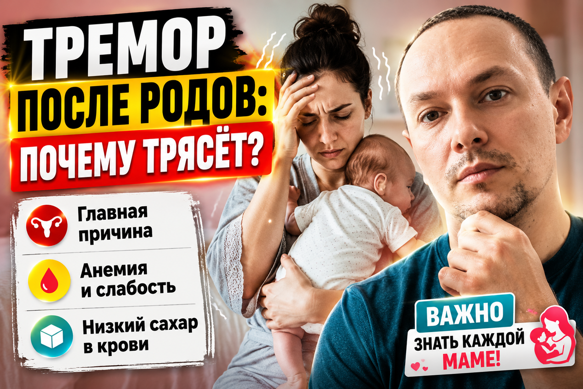 🤱 Почему после родов начинает трясти? Врачи назвали главную причину