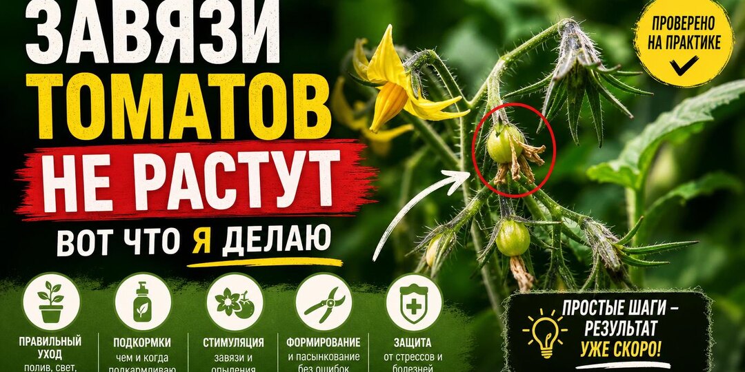 Завязи томатов не растут, вот что я делаю