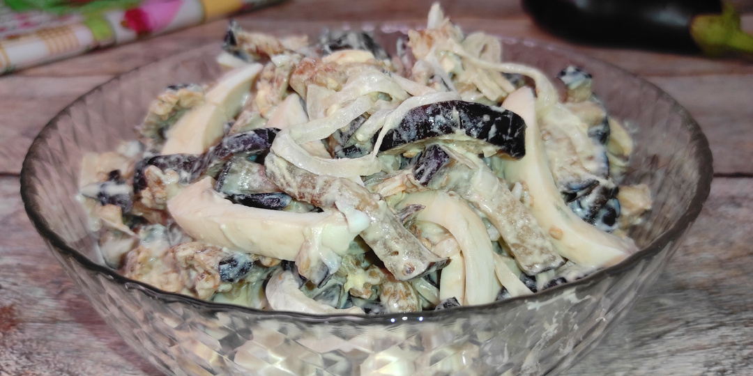 ОЧЕНЬ ВКУСНО! Салат из БАКЛАЖАНОВ с маринованным ЛУКОМ и ЯЙЦОМ.