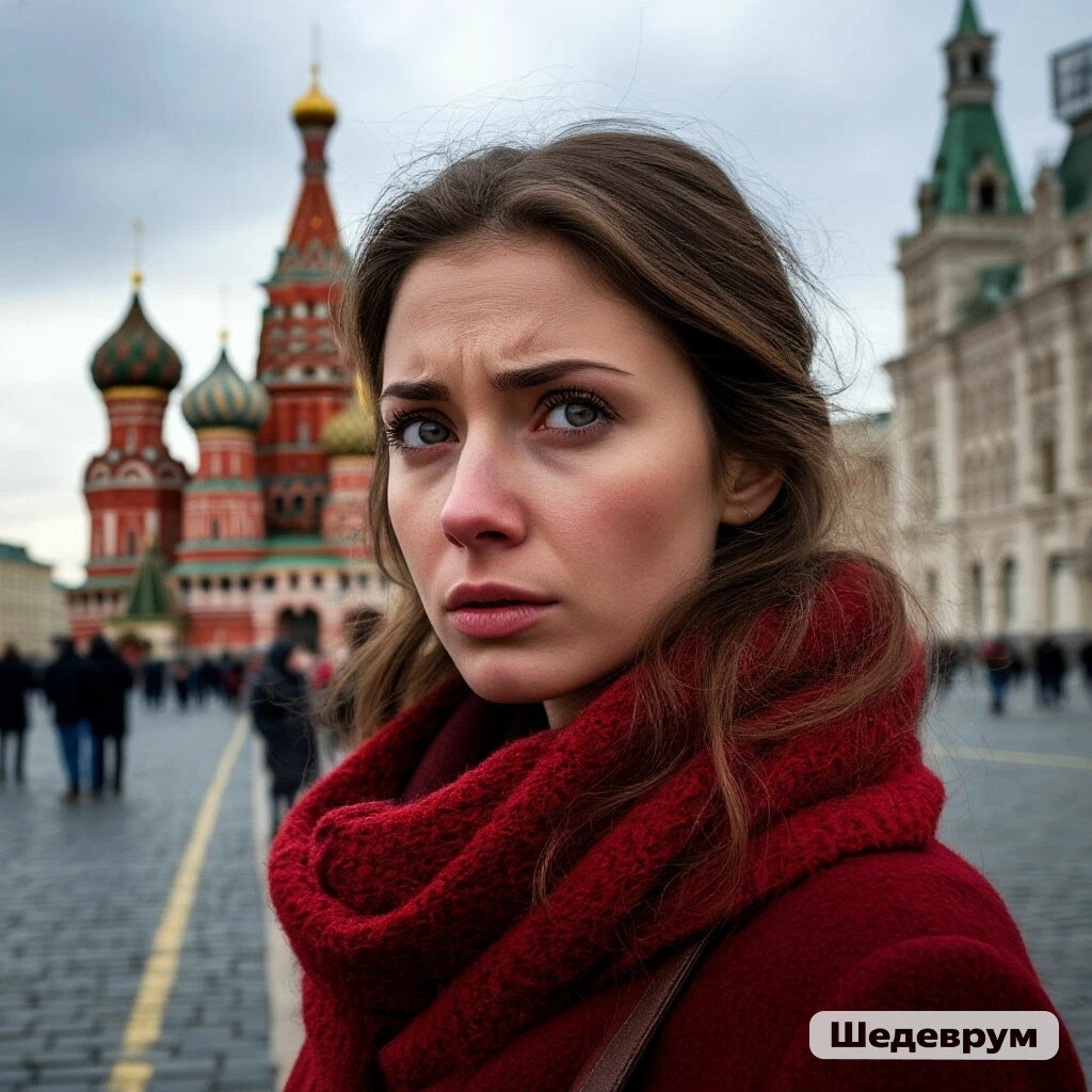 Россия: местная дама из нейросети "Шедеврум"
