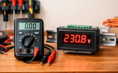 Как выбрать вольтметр для щита 220/380 В, лаборатории и испытательного стенда: тип отсчёта, класс точности, поверка, Госреестр. Сравнение щитовых и настольных моделей.