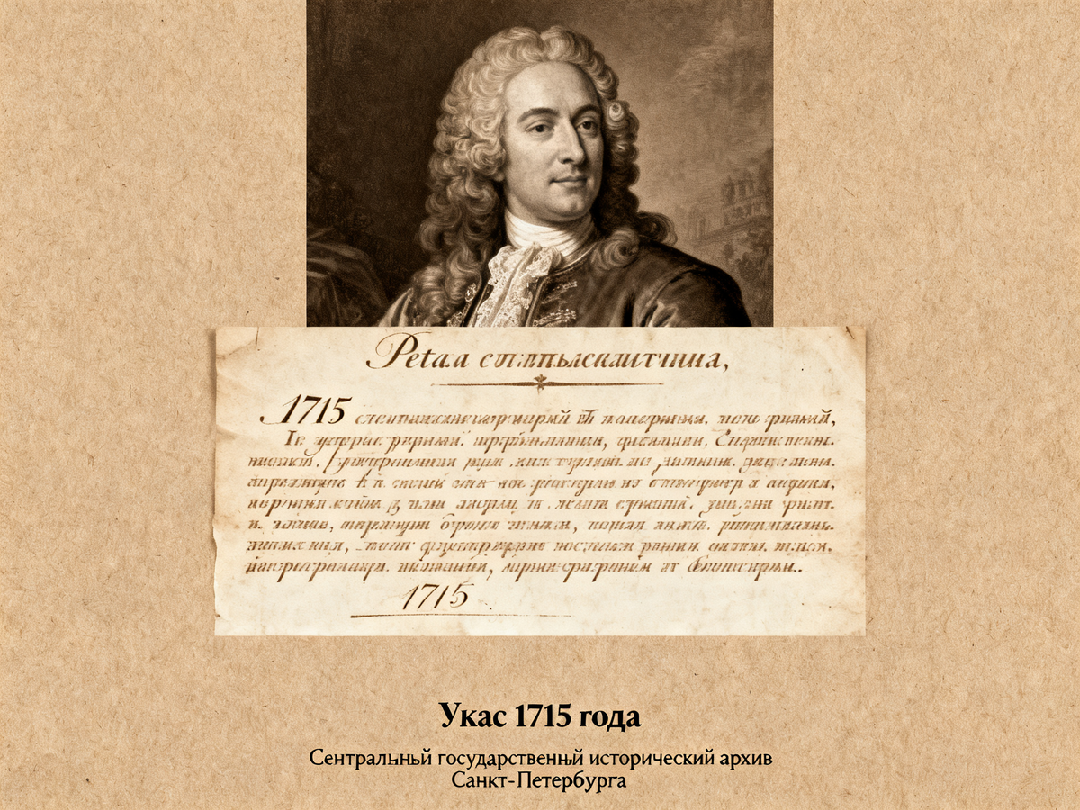 📸 Указ Петра I от 14 сентября 1715 года о строительстве в Санкт-Петербурге. Этот документ, обнаруженный в 2025 году в Центральном государственном историческом архиве Петербурга, стал первым в России строительным кодексом. 📜👑 Император требовал, чтобы все дома строились только по утверждённым чертежам. Нарушителей ждал штраф 10 рублей (сумма, сопоставимая с несколькими месяцами зарплаты простого рабочего) и снос постройки. Это был не каприз царя — это была система стройконтроля, опередившая своё время на столетия.