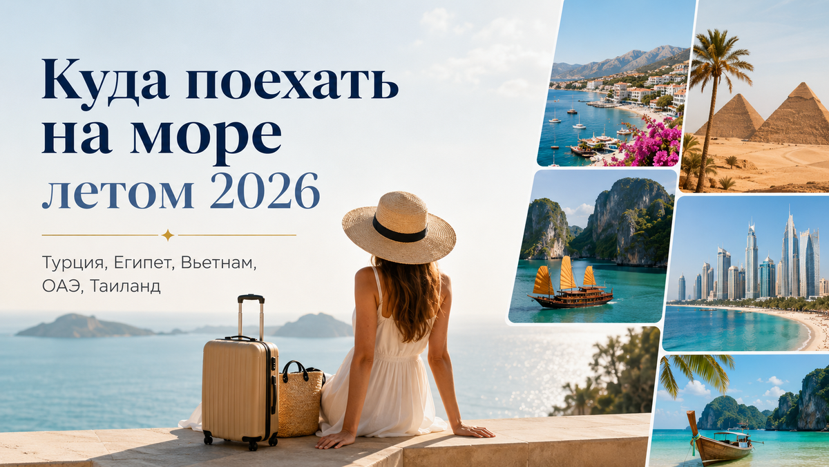Куда полететь на море летом в 2026 году: июль и август.