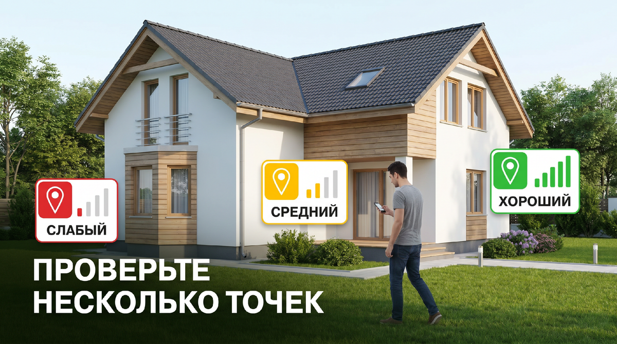 Перед установкой полезно проверить несколько точек вокруг дома.