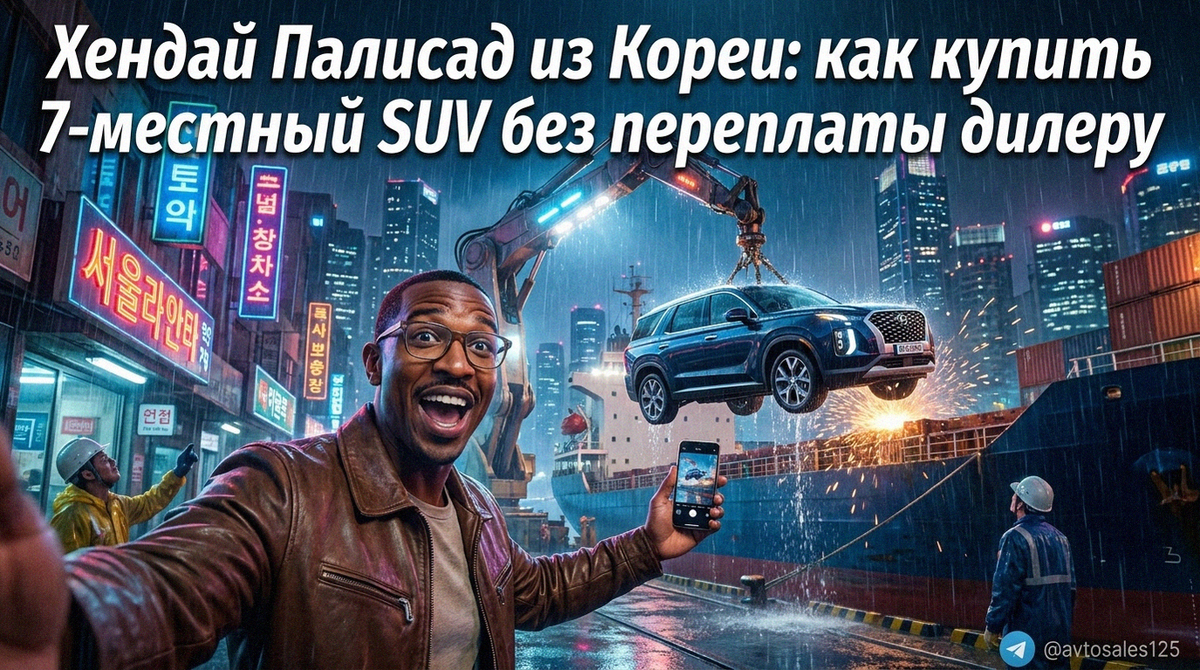    Hyundai Palisade - вместительный 7-местный SUV, доступный для заказа напрямую из Южной Кореи. Авто Сейлс