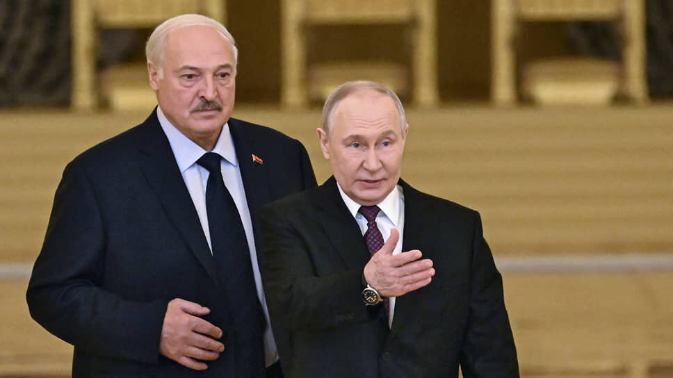 Президент Белоруссии Александр Лукашенко (слева) и президент России Владимир Путин.📷Фото: Дмитрий Азаров / Коммерсантъ