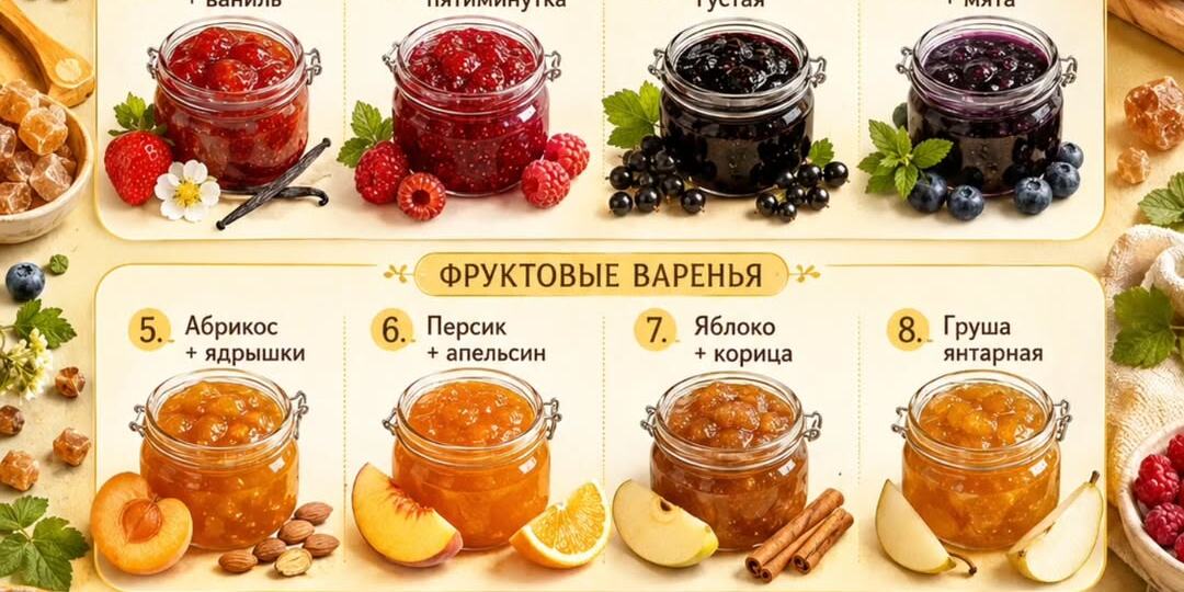 Когда не знаешь, что сделать с урожаем: шпаргалка по 12 лучшим рецептам варенья на зиму