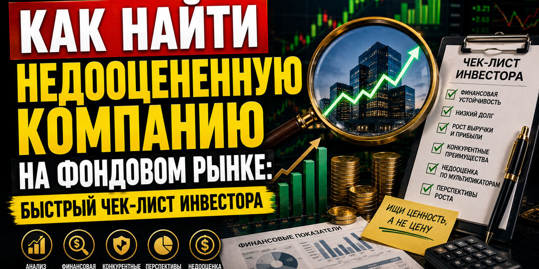 Большинство инвесторов ищут недооценённые акции неправильно. Вот как это делаю я