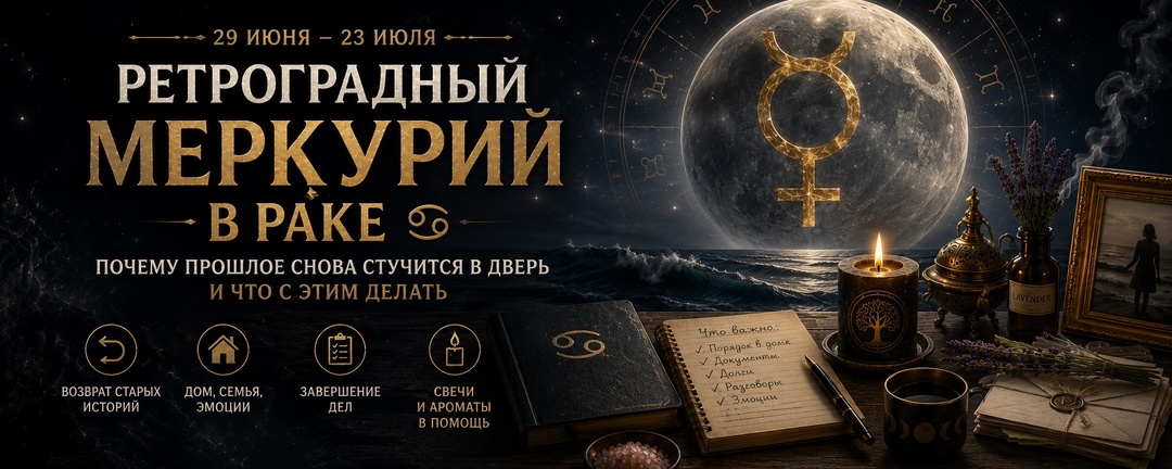Ретроградный Меркурий в Раке. Почему прошлое снова стучится в дверь и что с этим делать?