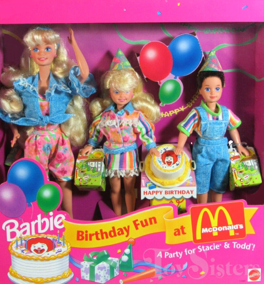 1993 / 1994 Birthday Fun at McDonalds Barbie, Stacie, & Todd, фото из интернета