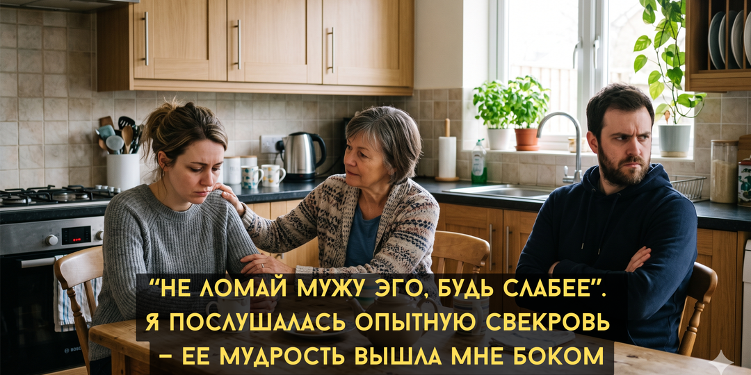 “Не ломай мужу эго, будь слабее”. Я послушалась опытную свекровь — ее мудрость вышла мне боком