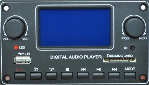 
Рис.1 Передняя панель mp3-модуля Tdm157