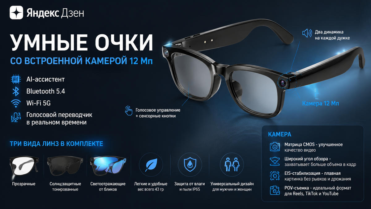 Умные очки с камерой