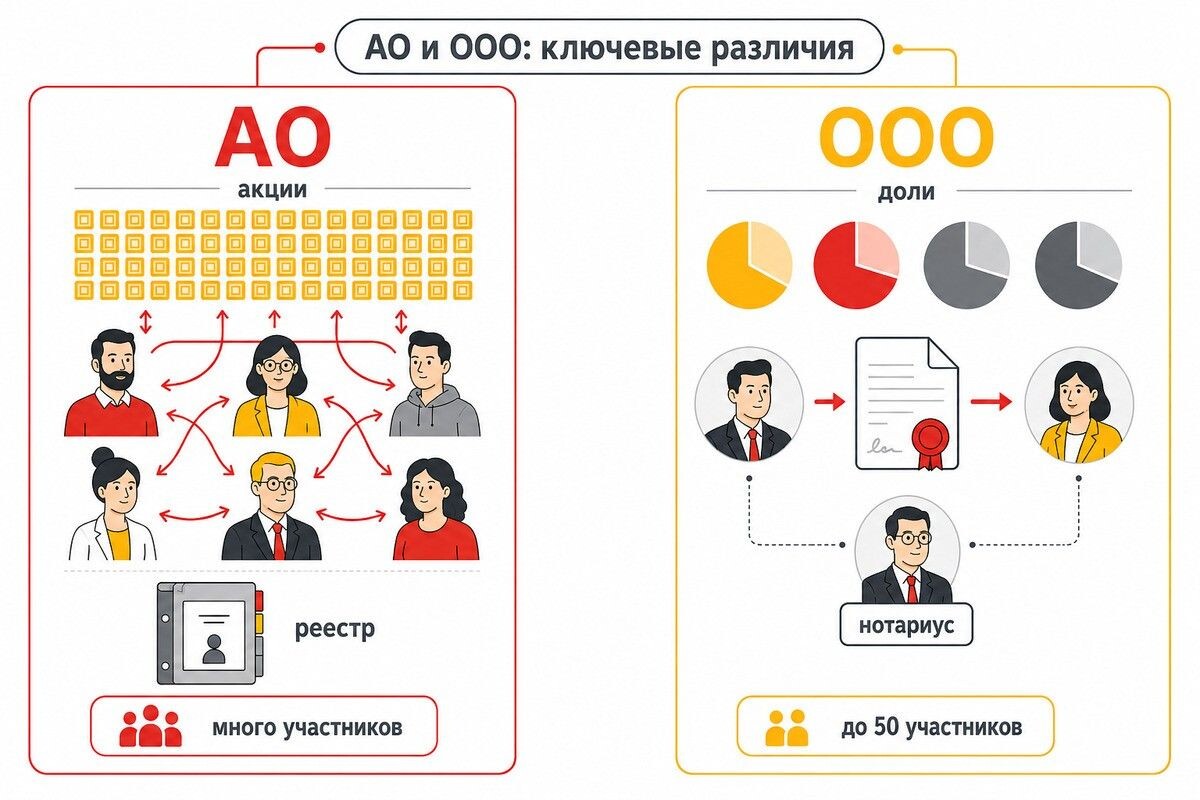 То же ООО (общество с ограниченной ответственностью) создать проще, но там больше ограничений, в том числе по числу участников или по возможностям передавать свои доли. Часто для этого нужен нотариус. Источник: нейросеть📷
