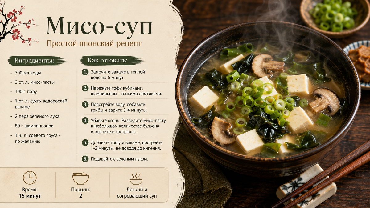 © ТРЕВЕЛ 24 ПРО. Рецепт "Мисо-суп"