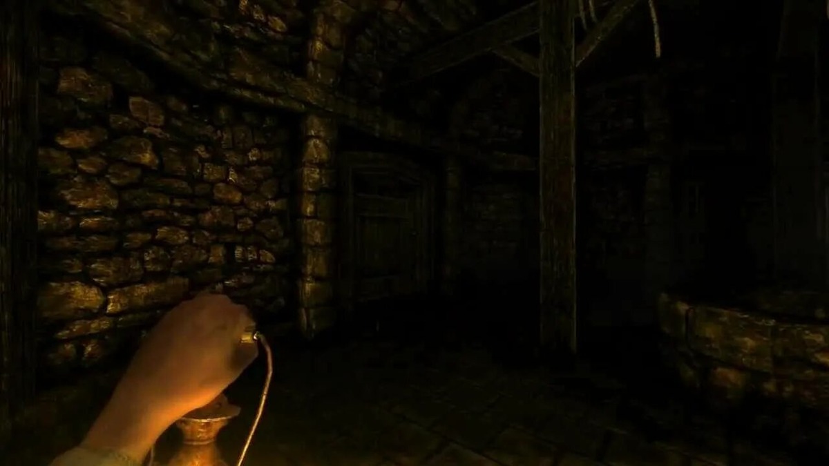 Кадр из Amnesia: The Dark Descent - открытые источники