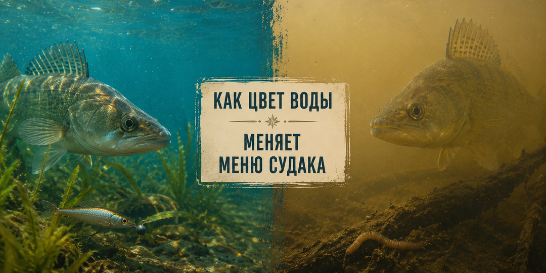 Как цвет воды меняет меню судака