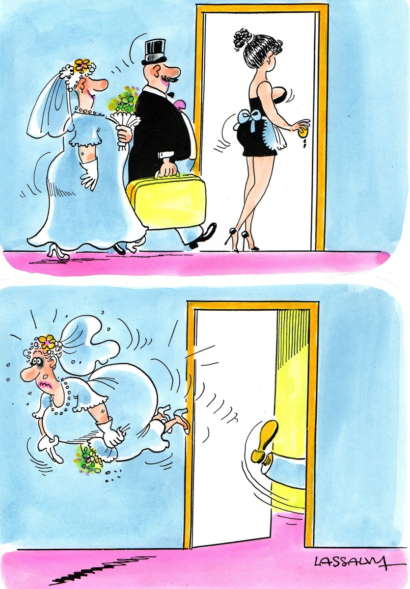 КАРИКАТУРА ОТ ХУДОЖНИКА-КАРИКАТУРИСТА РОБЕРТА ЛАССАЛЬВИ / Robert Lassalvy