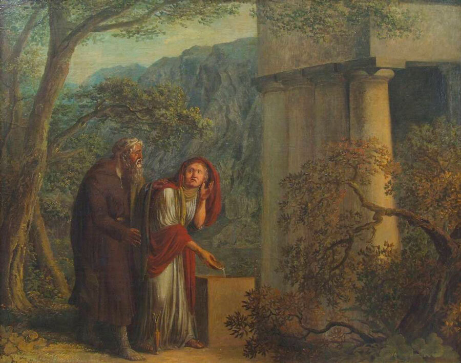 Янус Дженелли. Филемон и Бавкида у храма, 1801