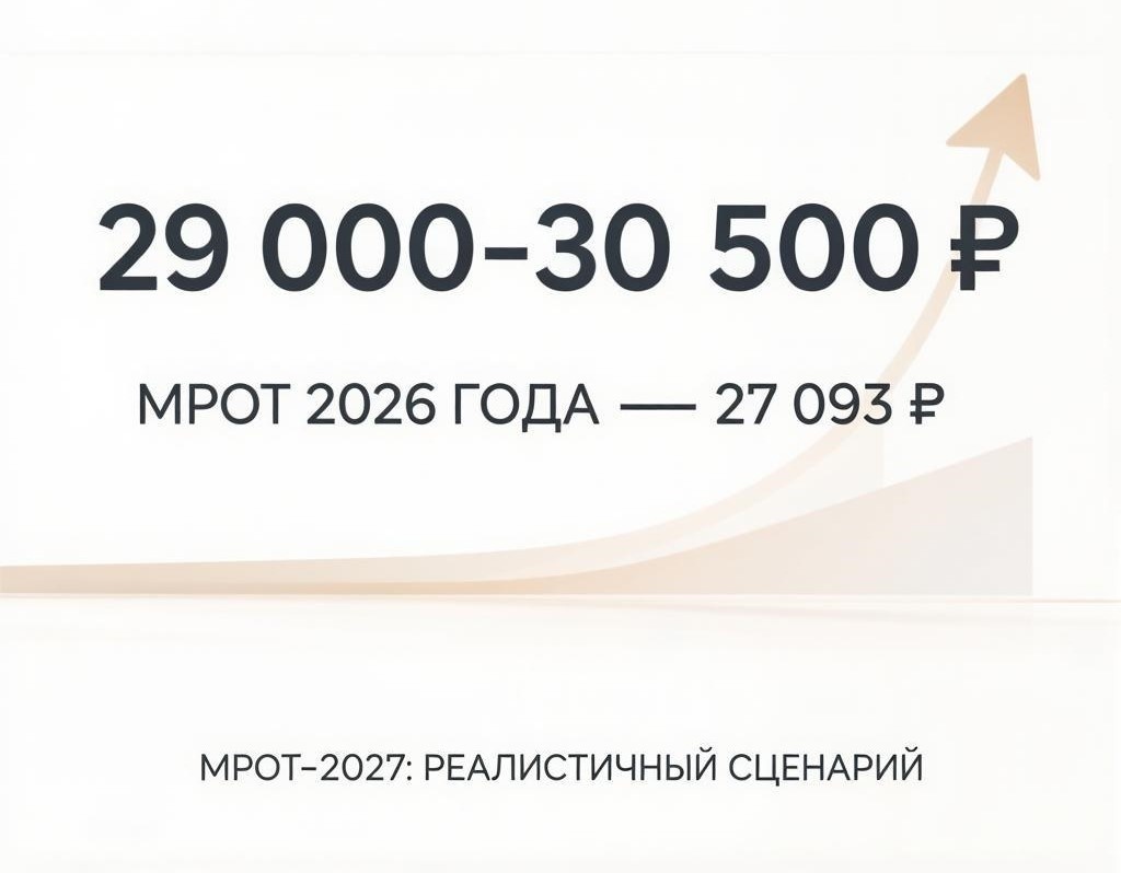 Инфографика - МРОТ‑2027: реалистичный сценарий. Сгенерирована ИИ/Новости без прикрас