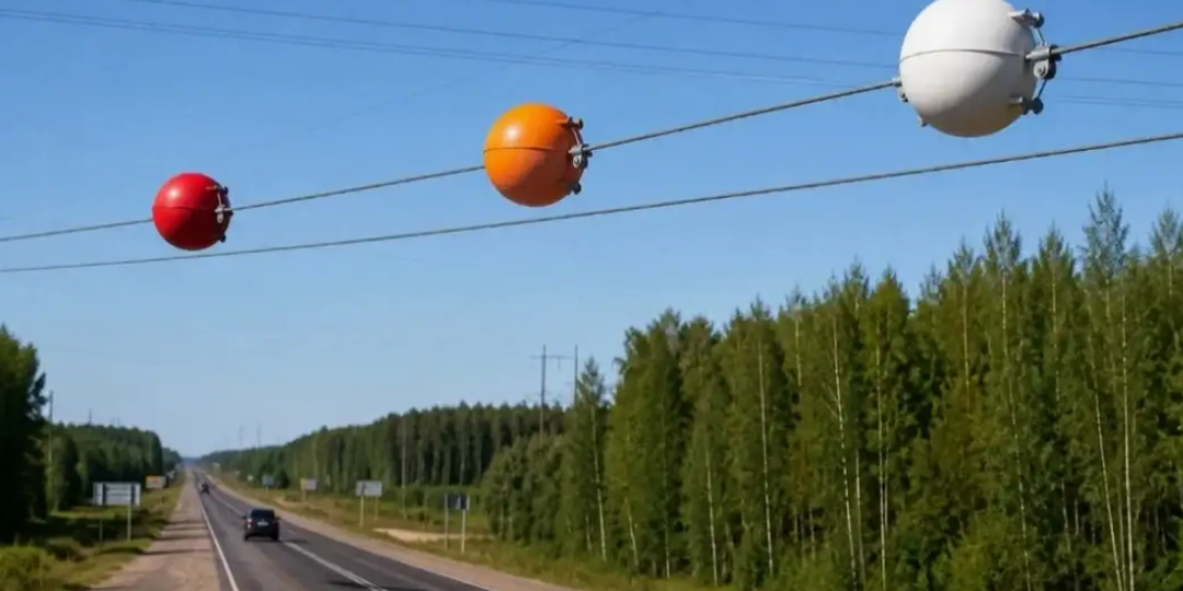 Для чего над дорогами висят большие шары? Нет, это не камеры
