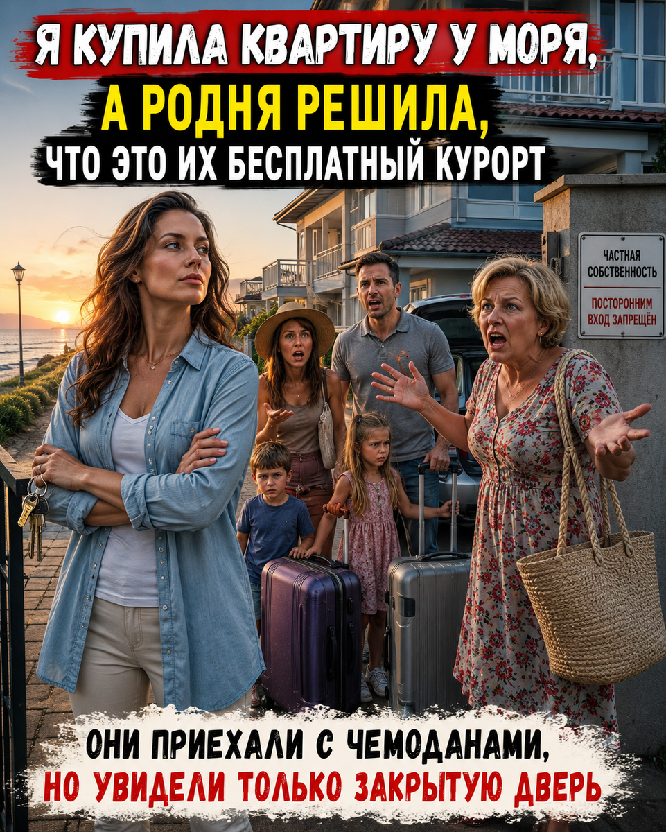 **«Когда я купила квартиру у моря, родня вдруг решила, что сделала это для них. Но они сильно ошиблись»**