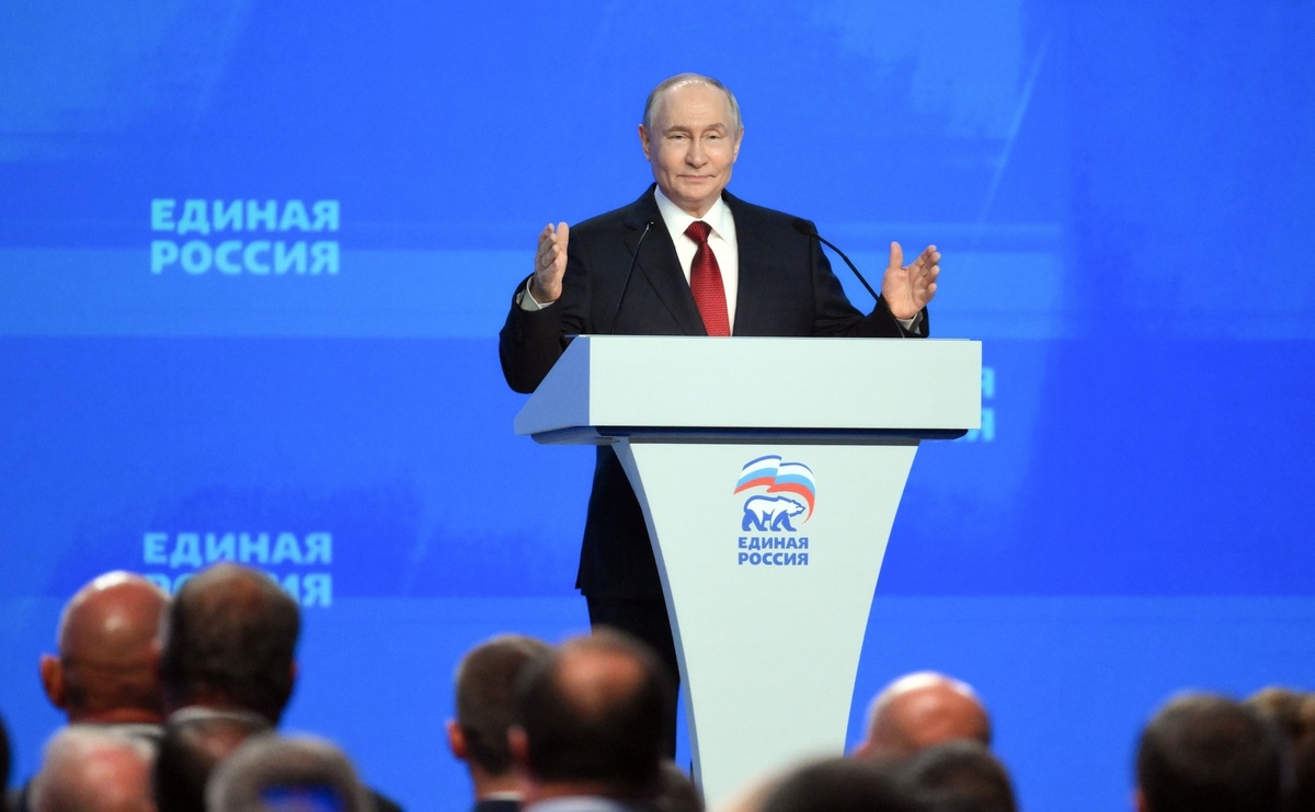 Владимир Путин на Съезде Единой России. Фото: официальный сайт Кремля