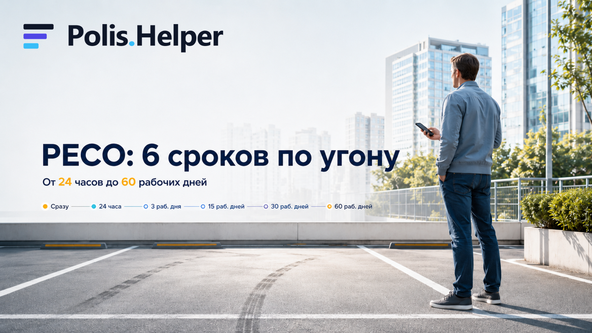 РЕСО - 6 разных сроков в случае угона