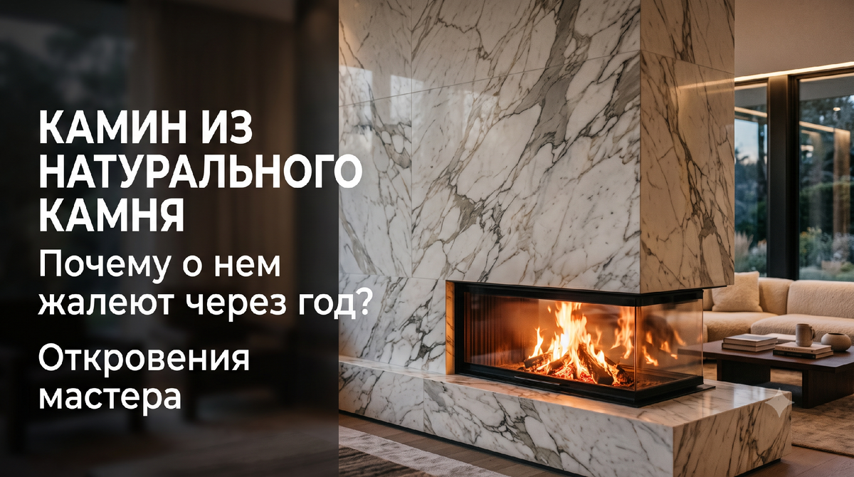 Камин из натурального камня