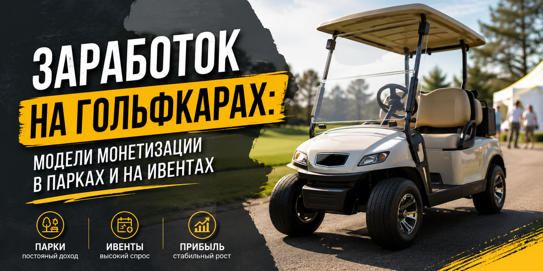 Заработок на гольфкарах: модели монетизации в парках и на ивентах