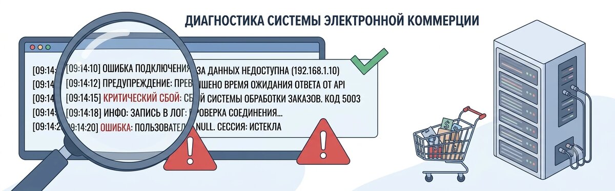 Логи ошибок Битрикс помогают найти причину сбоя интернет-магазина
