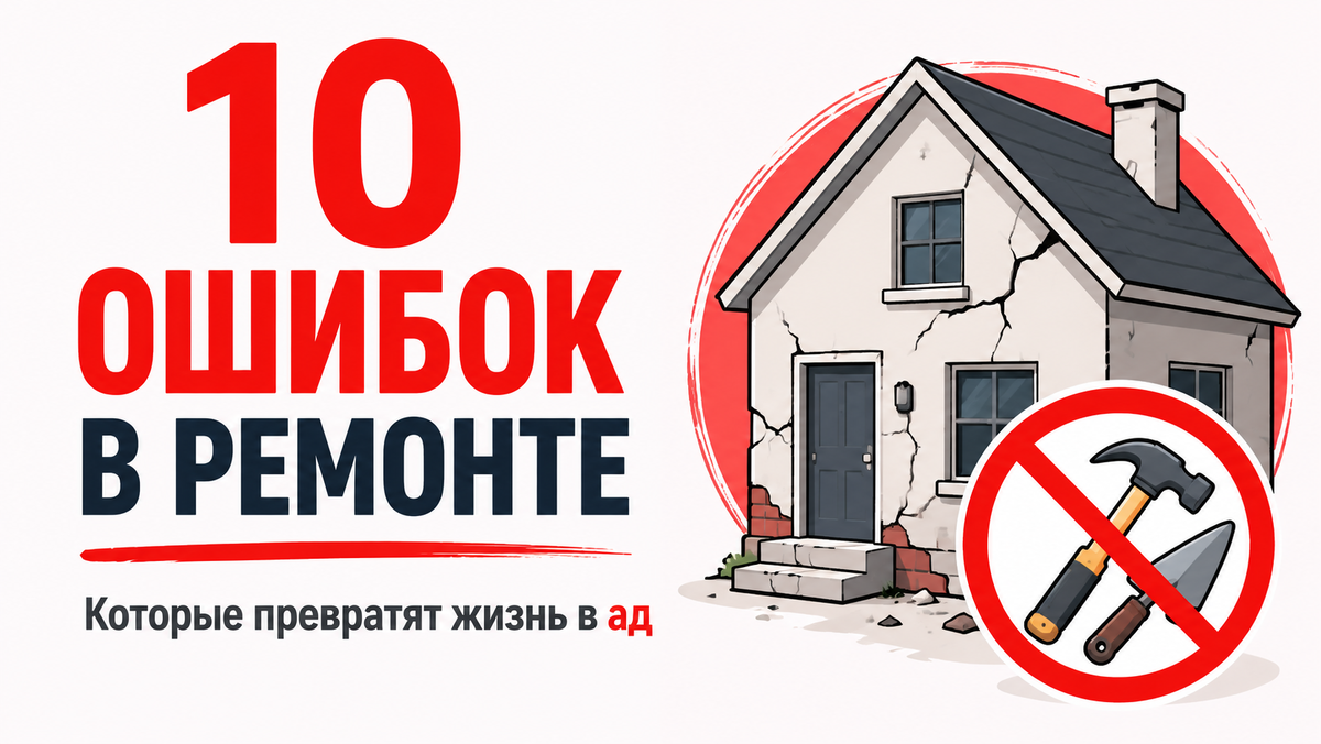 «Эти ошибки совершают 90% новичков. Не допускайте их — и ремонт пройдёт гладко.»