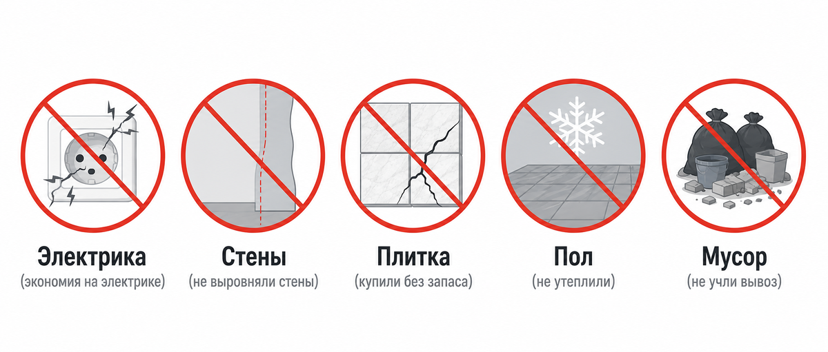 «5 самых частых ошибок, которые превращают ремонт в кошмар.»