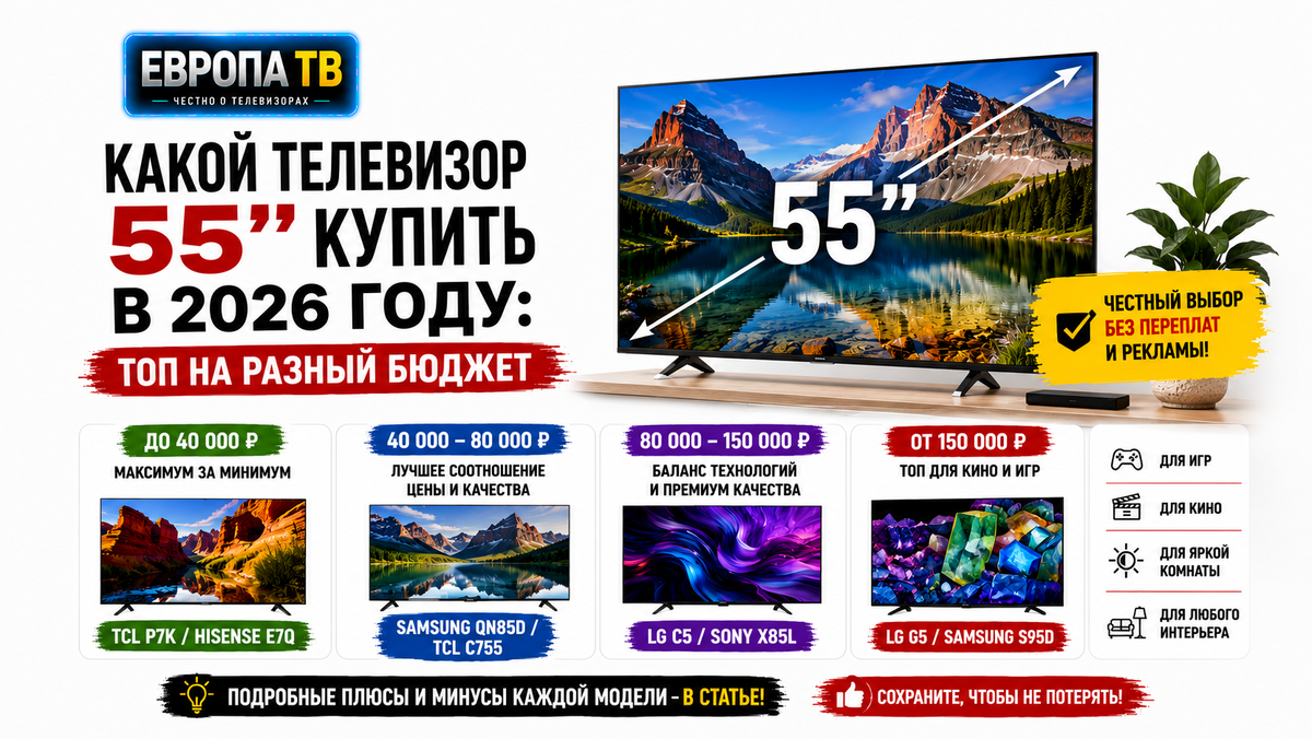 Какой телевизор купить в 2026 году
