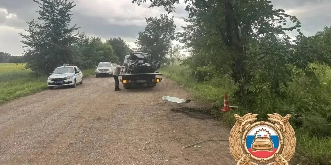 В Башкирии легковушка наехала на дерево, пострадали 3 человека