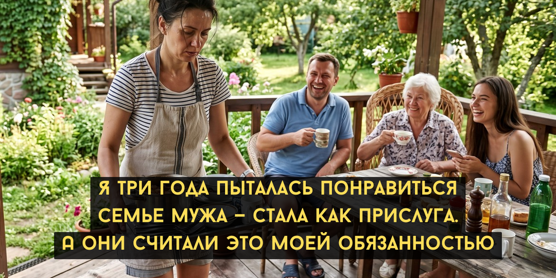Я три года пыталась понравиться семье мужа — стала как прислуга. А они считали это моей обязанностью