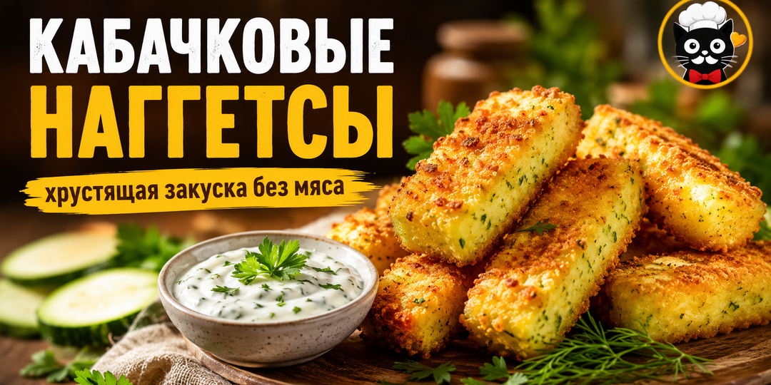 Кабачковые наггетсы на сковороде: хрустящая закуска без мяса
