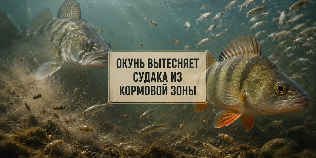 Окунь вытесняет судака из кормовой зоны