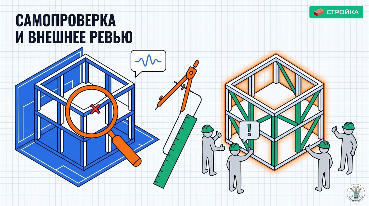 Нет куратора, а прогресс нужно проверять? Разбираем двухконтурную систему: самопроверка по критериям + внешнее ревью. Чек-лист запуска собственной мастерской.