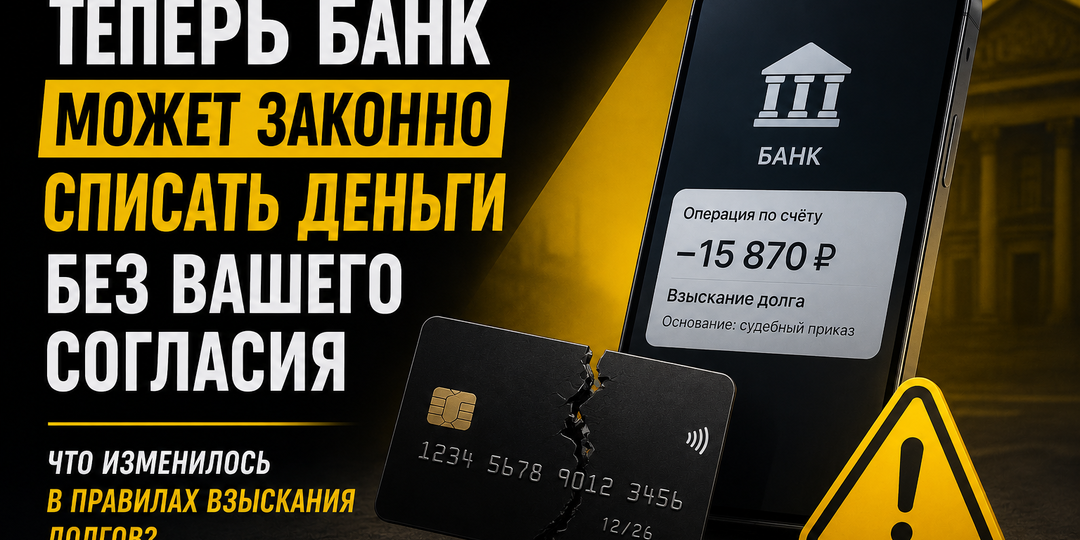 Теперь банк может законно списать деньги без вашего согласия: что изменилось в правилах взыскания долгов?