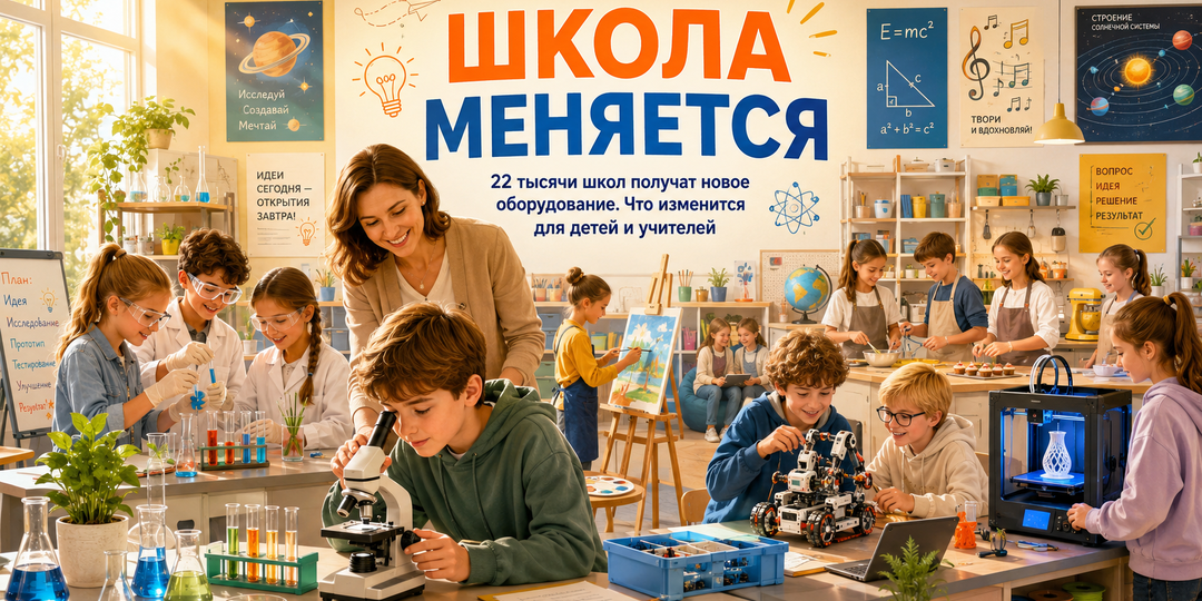 Не просто парты: в школы придут 3D-принтеры, станки и тренажёры. Рассказываю, что и когда