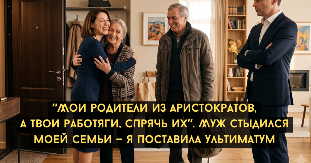 “Мои родители из аристократов, а твои работяги, спрячь их”. Муж стыдился моей семьи — я поставила ультиматум
