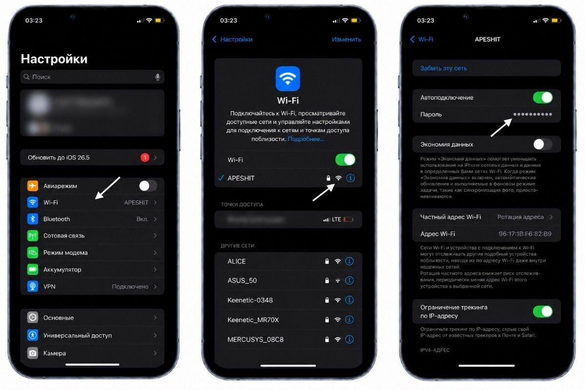 Как поделиться вайфаем с айфона на айфон. Источник: настройки iOS📷
